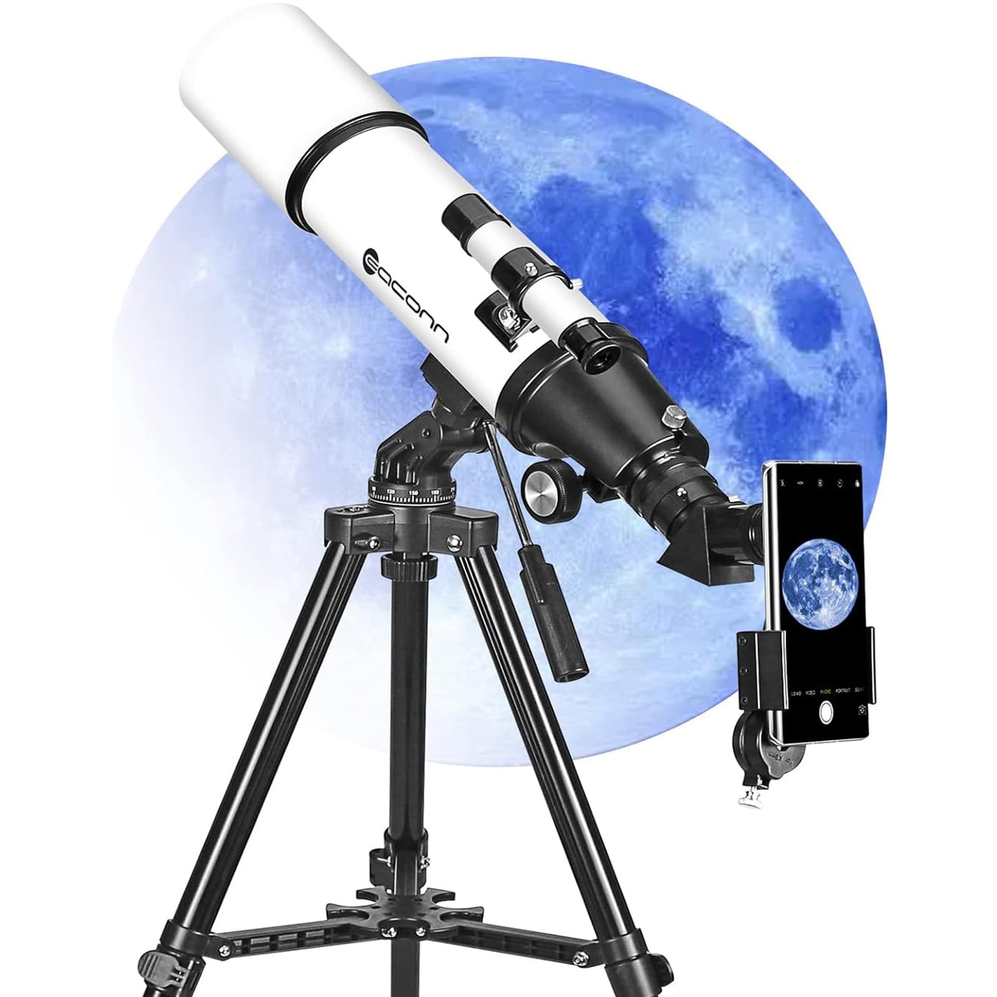 - Telescopes for Adults | 80mm Aperture 600mm Refractor Telescope | For Kids & Beginners -