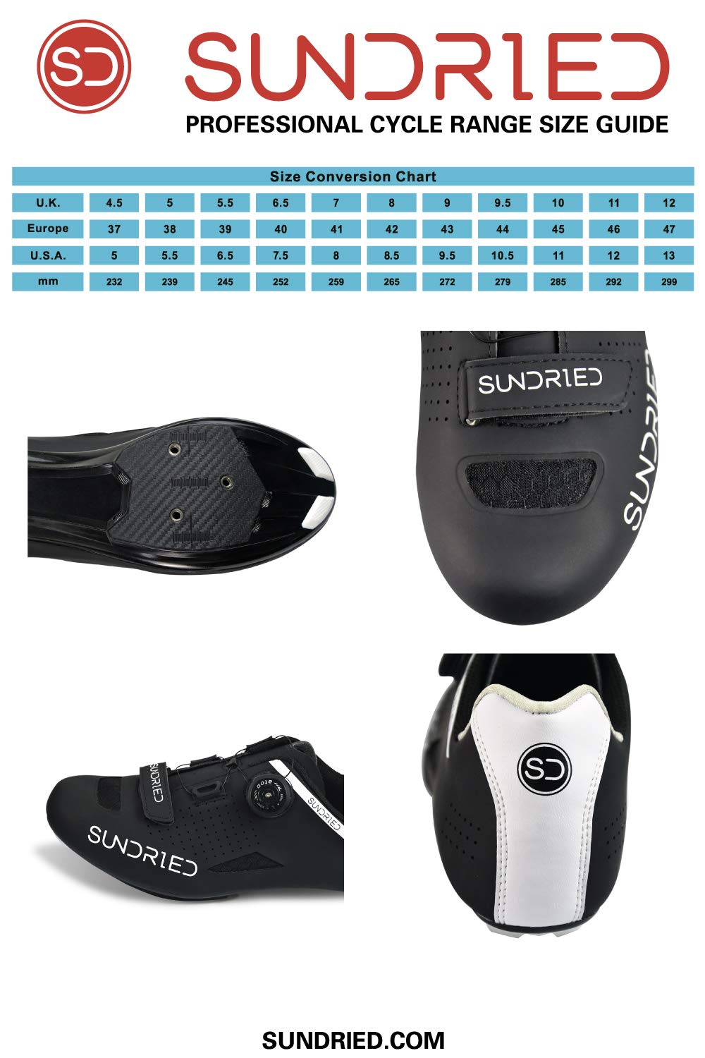 - Sundried Pro Road Bike Shoes -