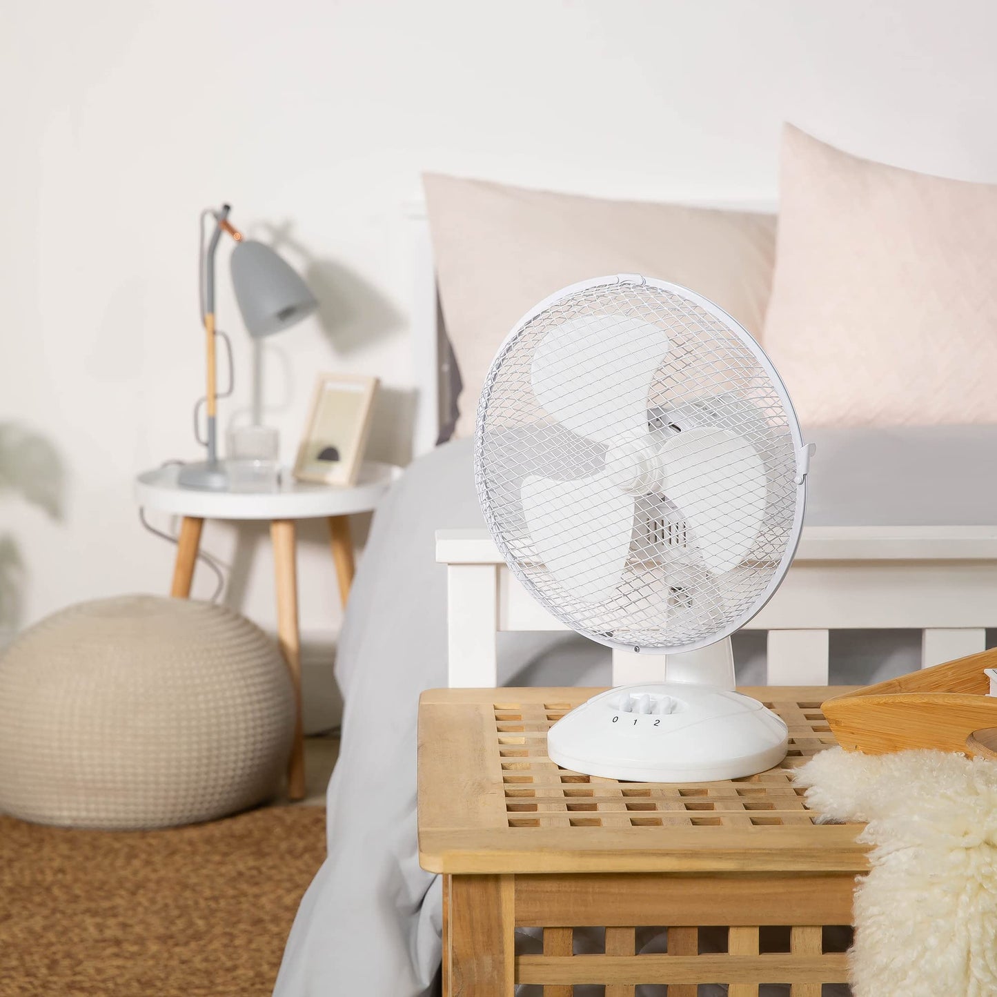 - Russell Hobbs 9" Inch | Portable Desk Fan | 2 Speeds | Wide-Angled Oscillation -