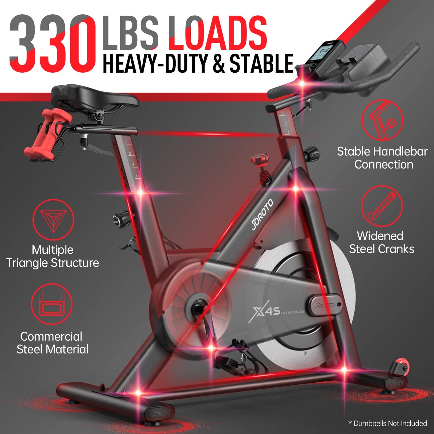 - JOROTO X4S Bluetooth Exercise Bike | Indoor Cycling Bike -