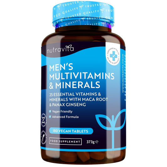 - Men's Multivitamins and Minerals | 25 Essential Active Vitamins and Minerals -