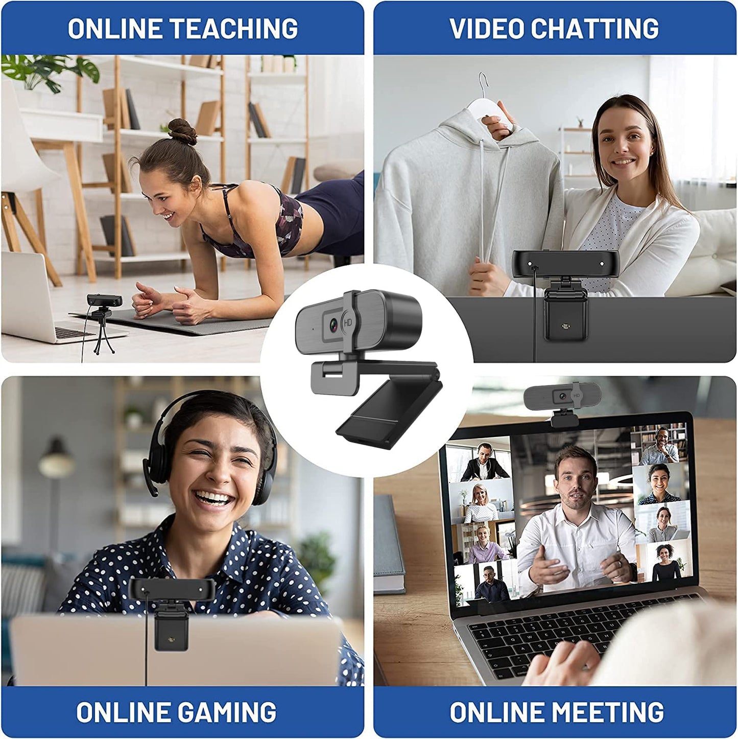 - Nolansend 4K Webcam for PC | Auto-zoom | Remote Control -