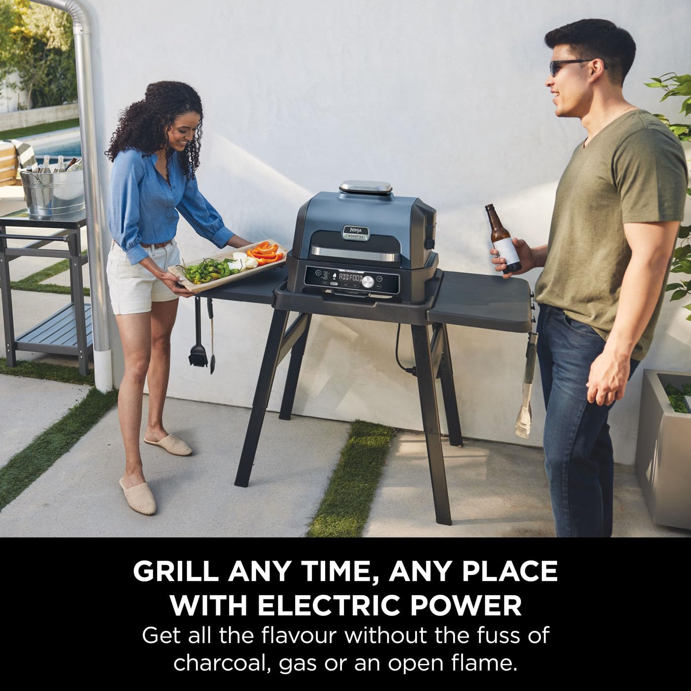 - Ninja Woodfire Pro Connect XL Electric BBQ Grill and Smoker | App Control | Digital Probe -