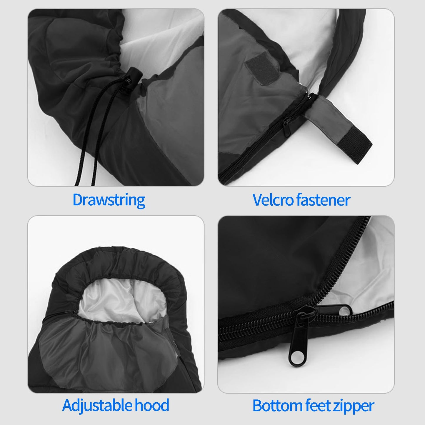 - Sleeping Bags for Adults | 3 Season Backpacking Lightweight Waterproof | Cold Weather Sleeping Bag -