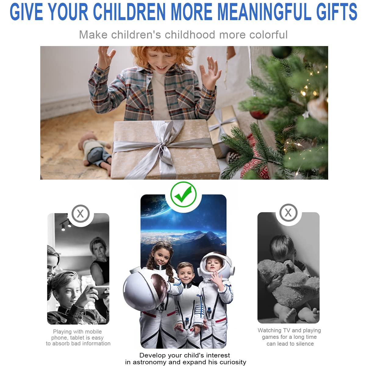 Astronomy Telescopes,Urtioty 70mm Astronomy Refractor Telescope with Adjustable Tripod for Sky Star Gazing,Ideal for Kids & Beginners & Adult