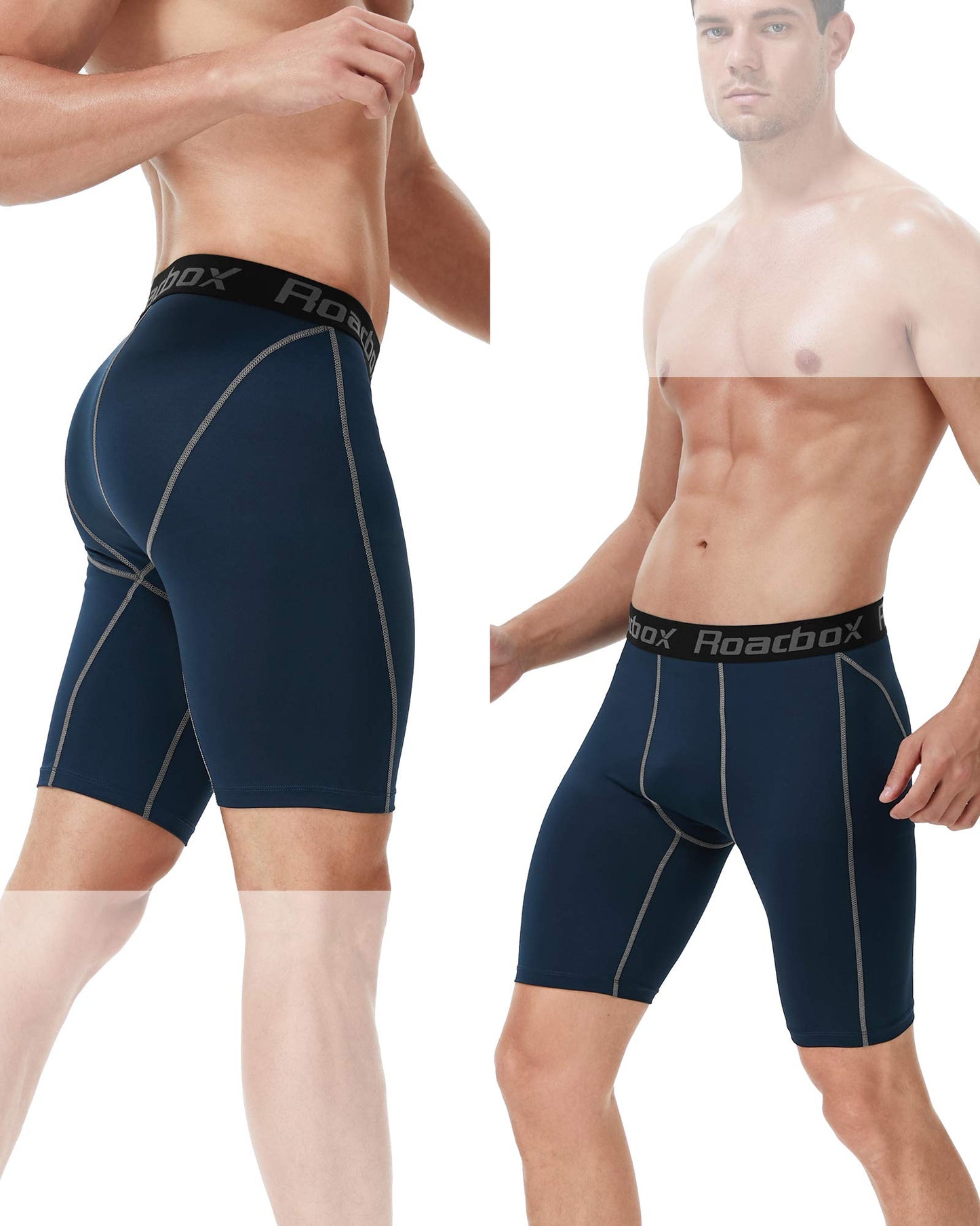 - Roadbox Compression Shorts | 3 Pack |Sports Underwear | Quick-Drying Base Layer Shorts -