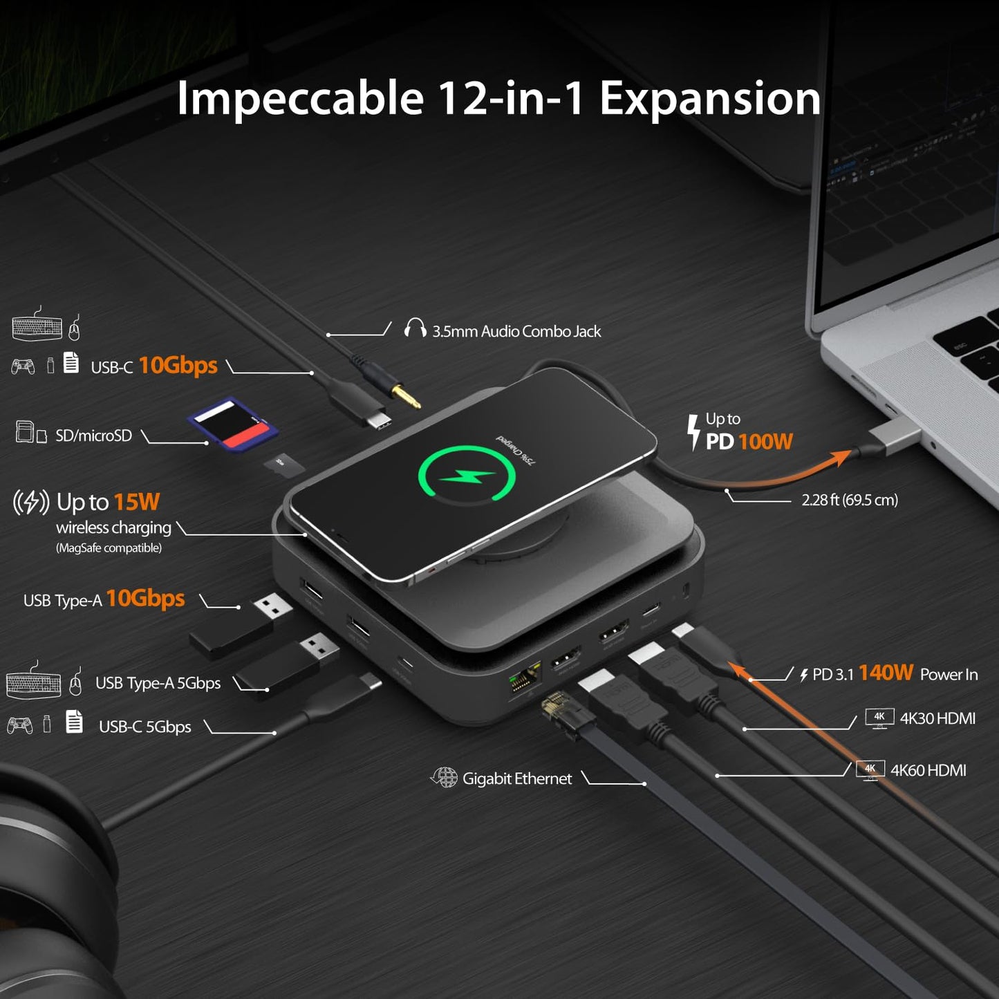 - J5create USB-C Dock Dual 4K HDMI -