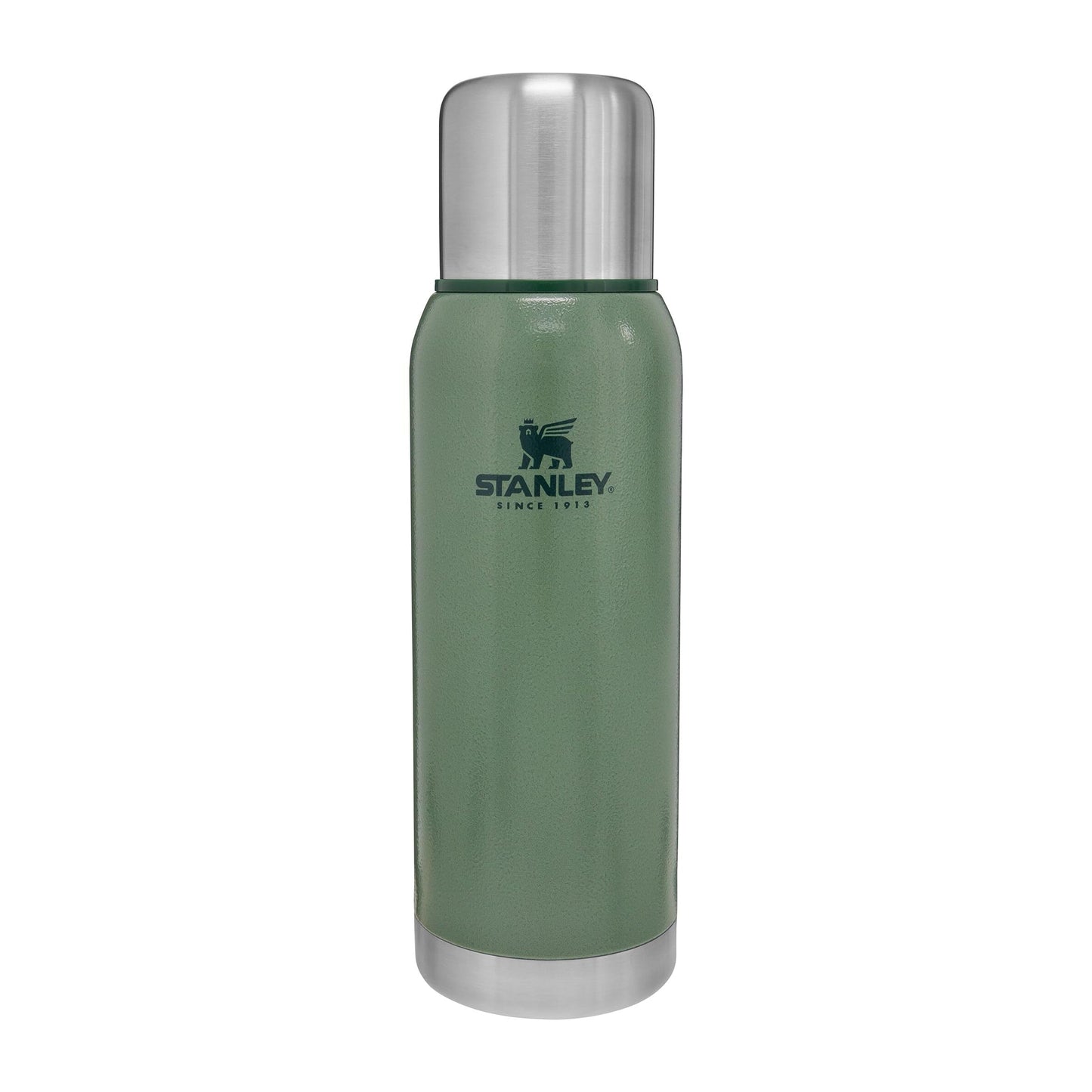 - Stanley Adventure Stainless Steel Thermos Flask | 1L | Keeps Cold or Hot For 24 Hours | Hammertone Green -