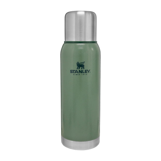 - Stanley Adventure Stainless Steel Thermos Flask | 1L | Keeps Cold or Hot For 24 Hours | Hammertone Green -
