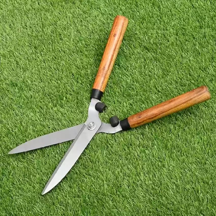 - Unibos Heavy Duty 20” Hedge Shears for Gardening | With Wooden Handles | Rust Resistant Steel -