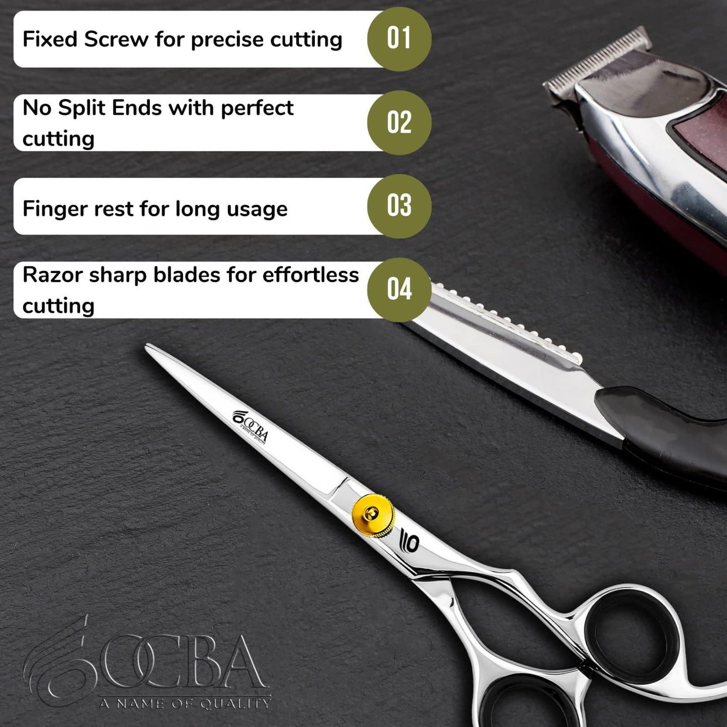 - OCBA Professional Hairdressing Scissors | Barbers & Hairdressers | 6" -
