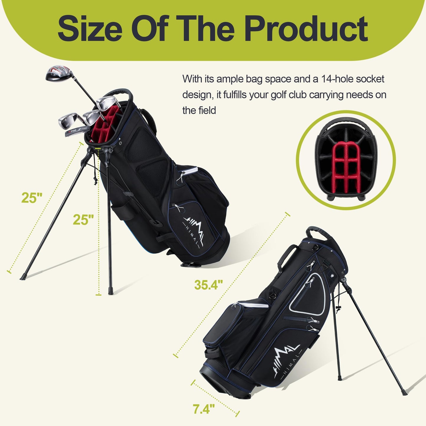- GoHimal 14-Way Golf Stand Bag Golf Stand Bag -