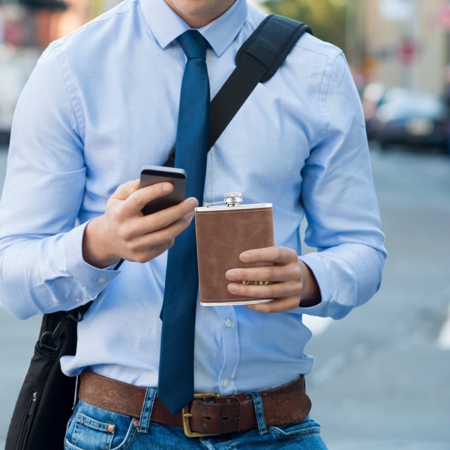 - Personalised Flask for Men | 4 Designs | 8oz 304 Stainless Steel -