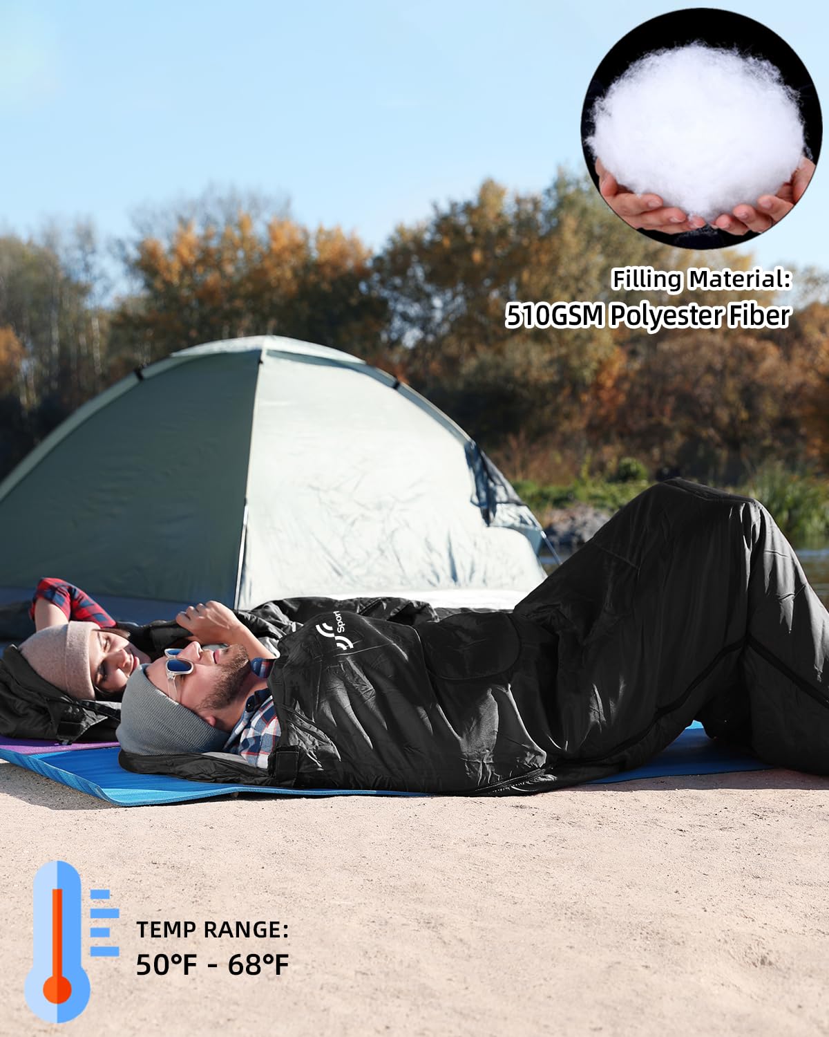 - Sleeping Bag Camping Sleep Bags | Sportneer Warm Sleeping Bags for Single Adults -
