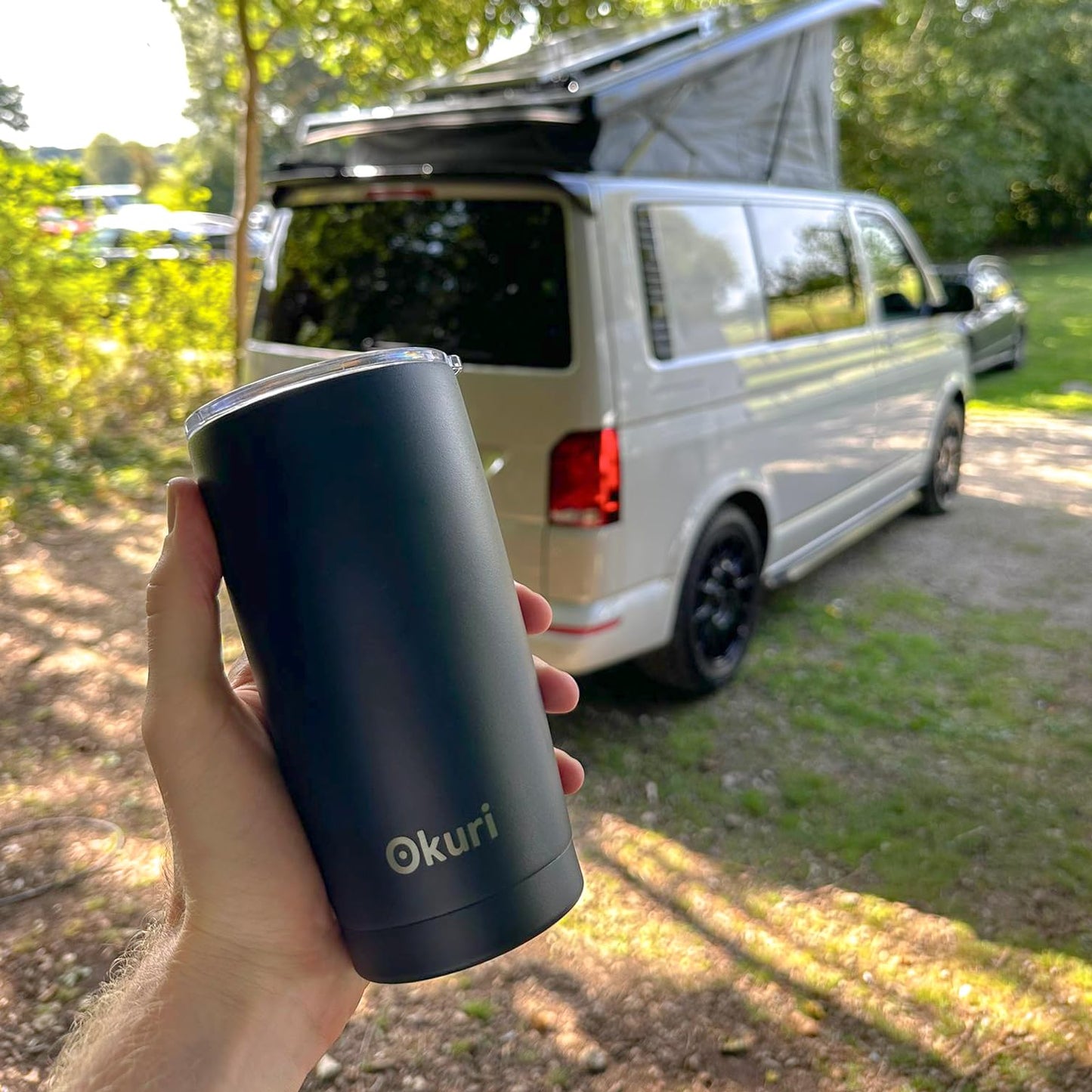 - Okuri Insulated Travel Mug 600ml | Stainless Steel Coffee Cup | Bamboo Lid -