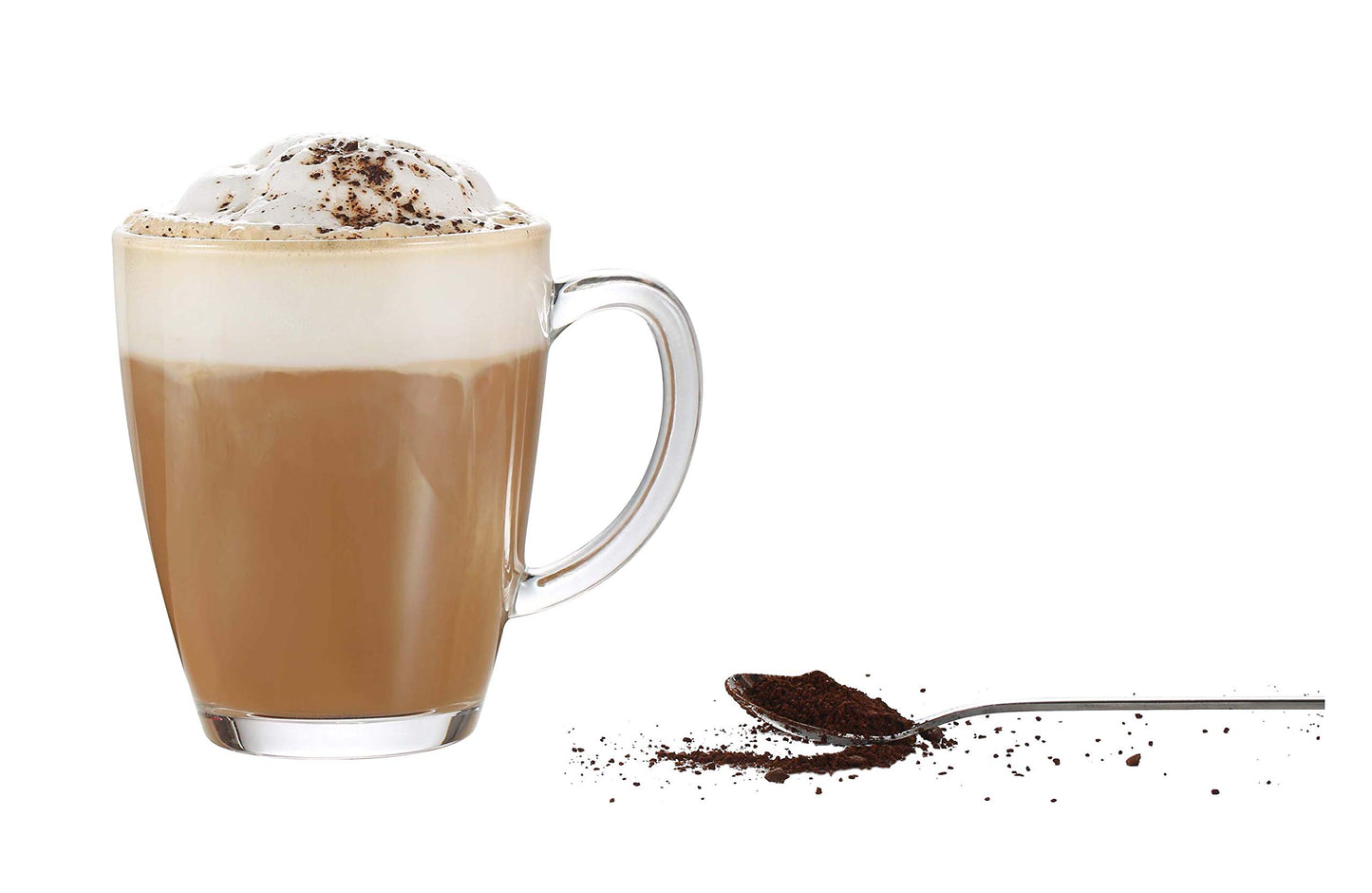 - EVER RICH ® Latte Glass Tea Coffee Cup Mug -