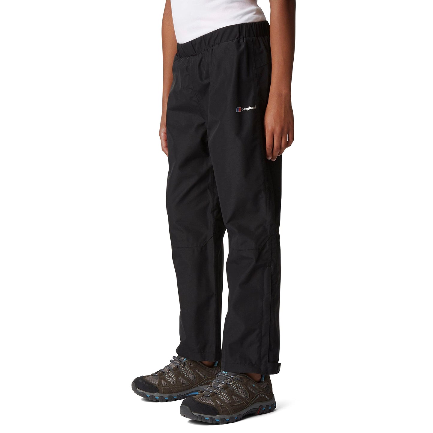 Berghaus Kids' Waterproof Drift Walking Overtrousers, Kids' Waterproof Hiking Trousers, Outdoors Clothing, Black, 5-6 Years