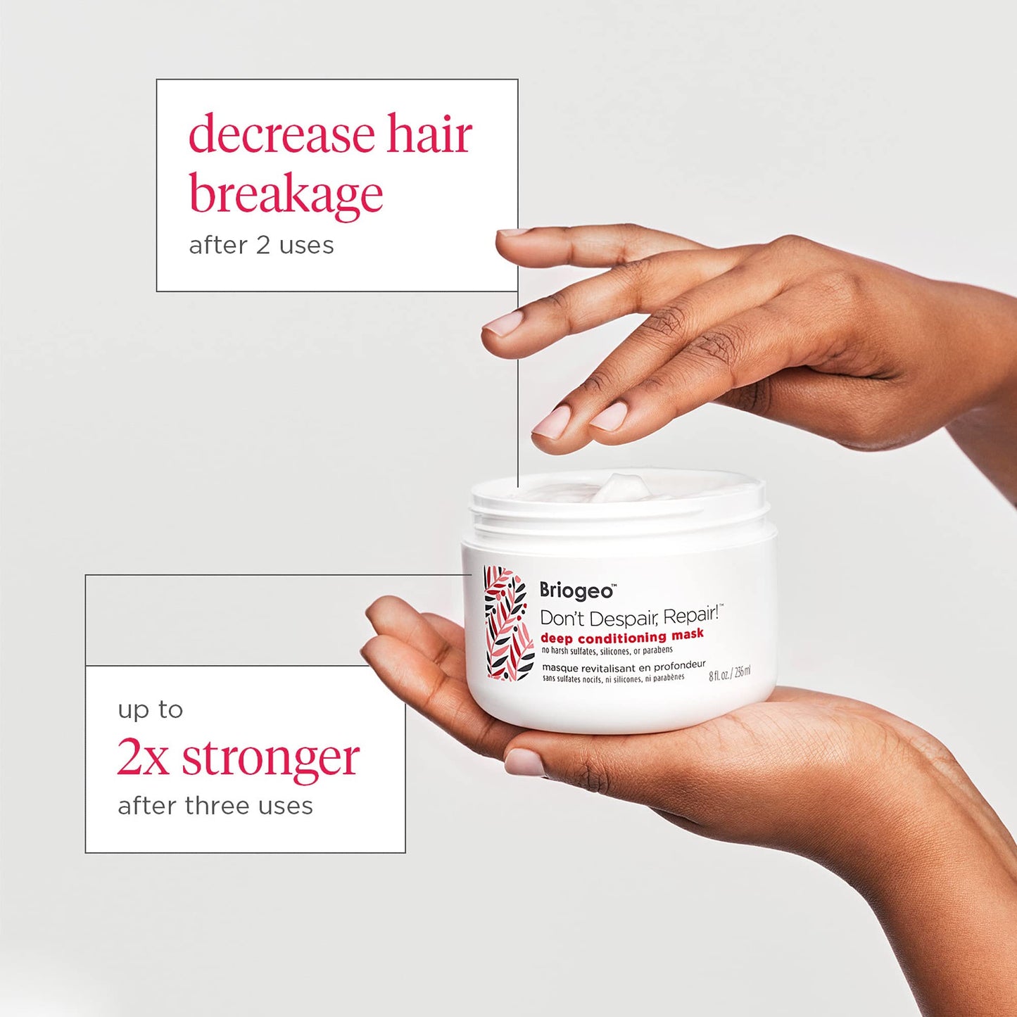 Briogeo Don't Despair Repair Hair Mask, Deep Conditioner for Dry Damaged or Color Treated Hair - 236ml