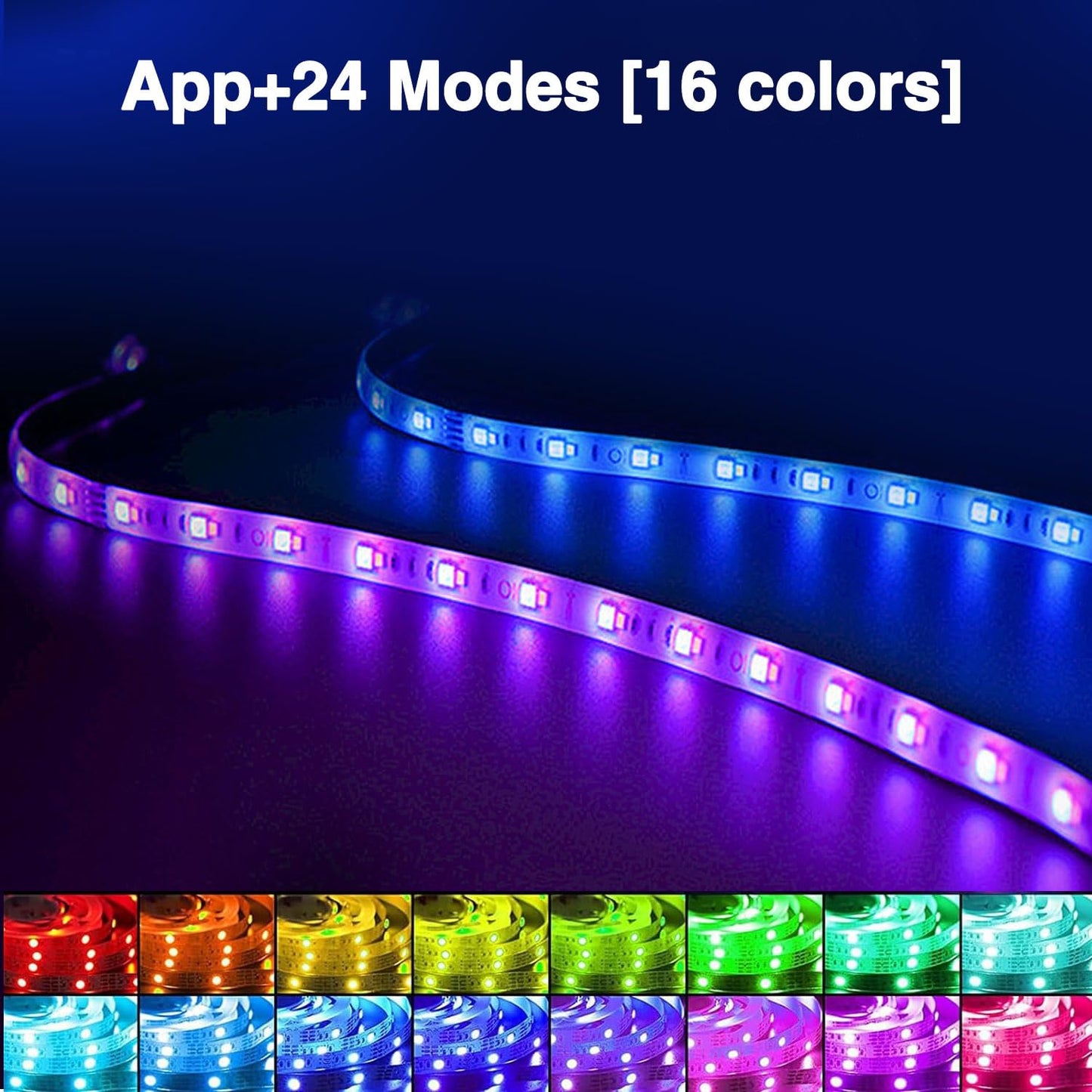 - FOLAI 2M Led Strip Lights | RGB Music Sync Color Changing Led Lights -