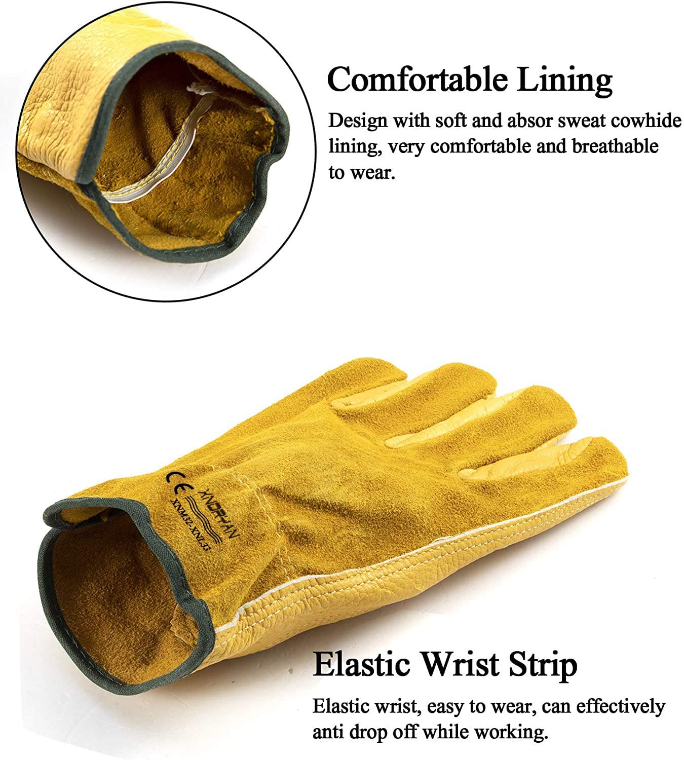 - Xndryan Heavy DutyThorn Proof Gardening Gloves, 2 Pairs.