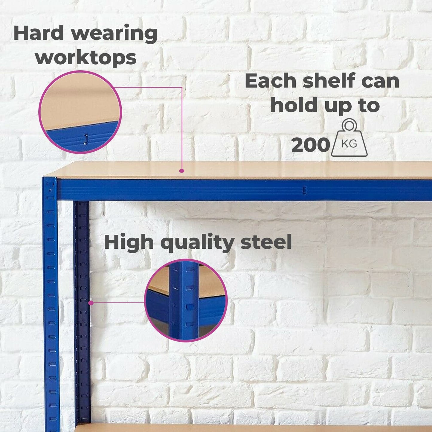 - Neo Black Steel Heavy Duty Metal Workbench -