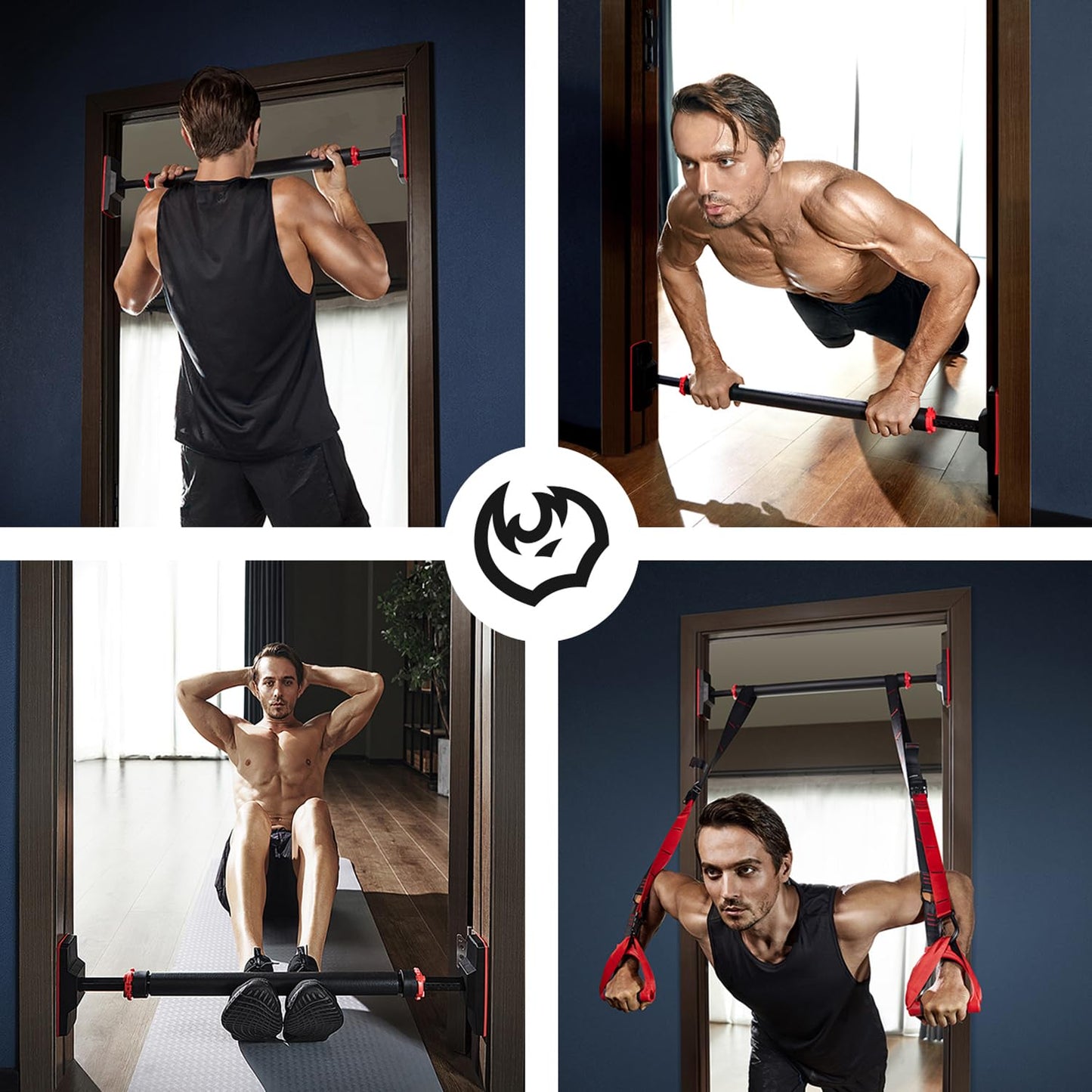 - FitBeast Pull Up Bar for Doorway | Strength Training Pullup Bar with No Screws -