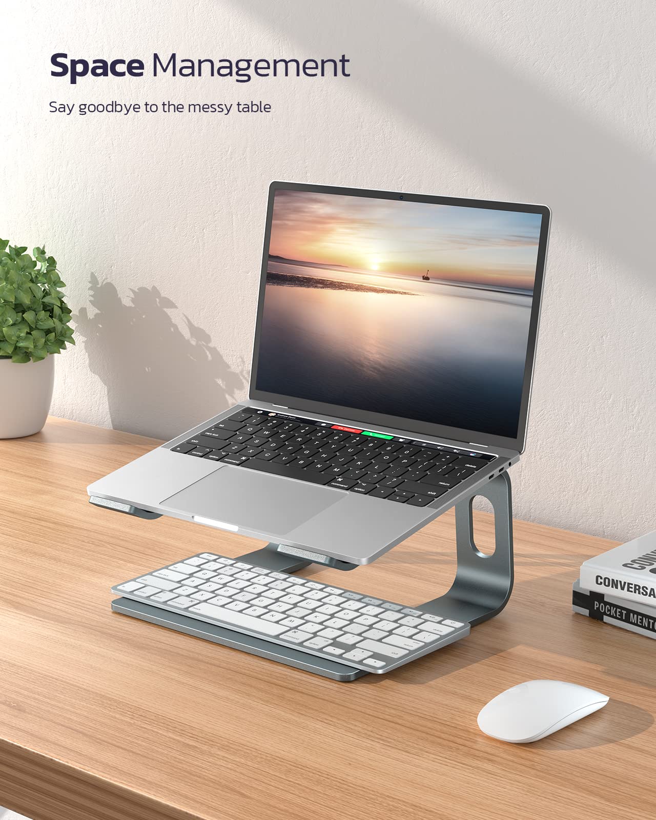- NULAXY Laptop Stand for Desk | Detachable Aluminum Laptop Riser for Desk | Ergonomic Laptop Holder -