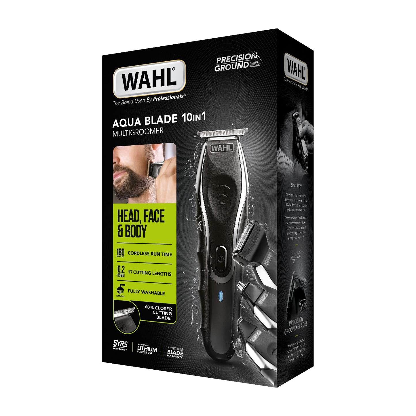 - Wahl Aqua Blade 10 in 1 Multigroomer, Eyebrow Attachment, Beard Trimmers Men