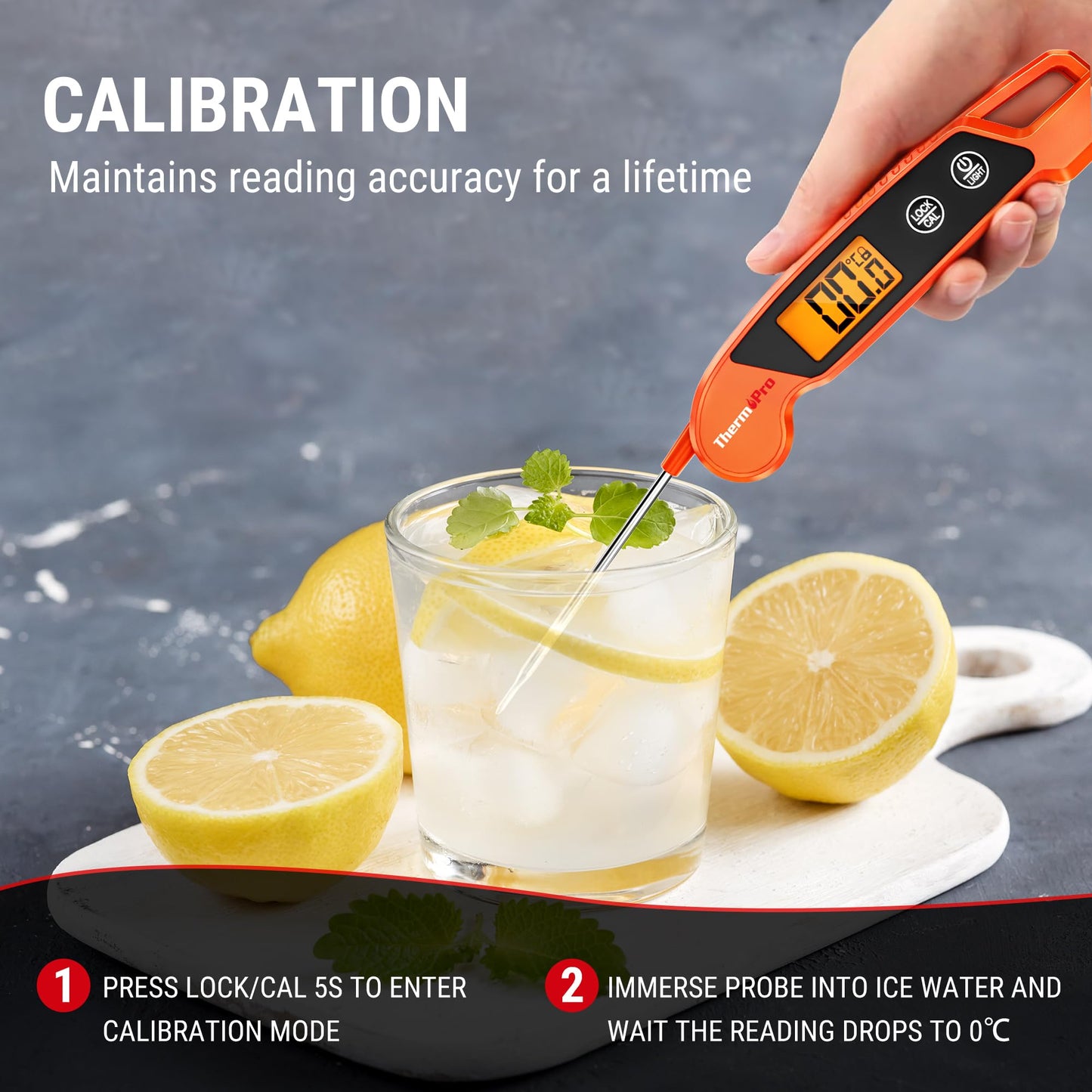 - ThermoPro TP603 Digital Meat Thermometer for Kitchen | IPX6 Waterproof Food Thermometer -