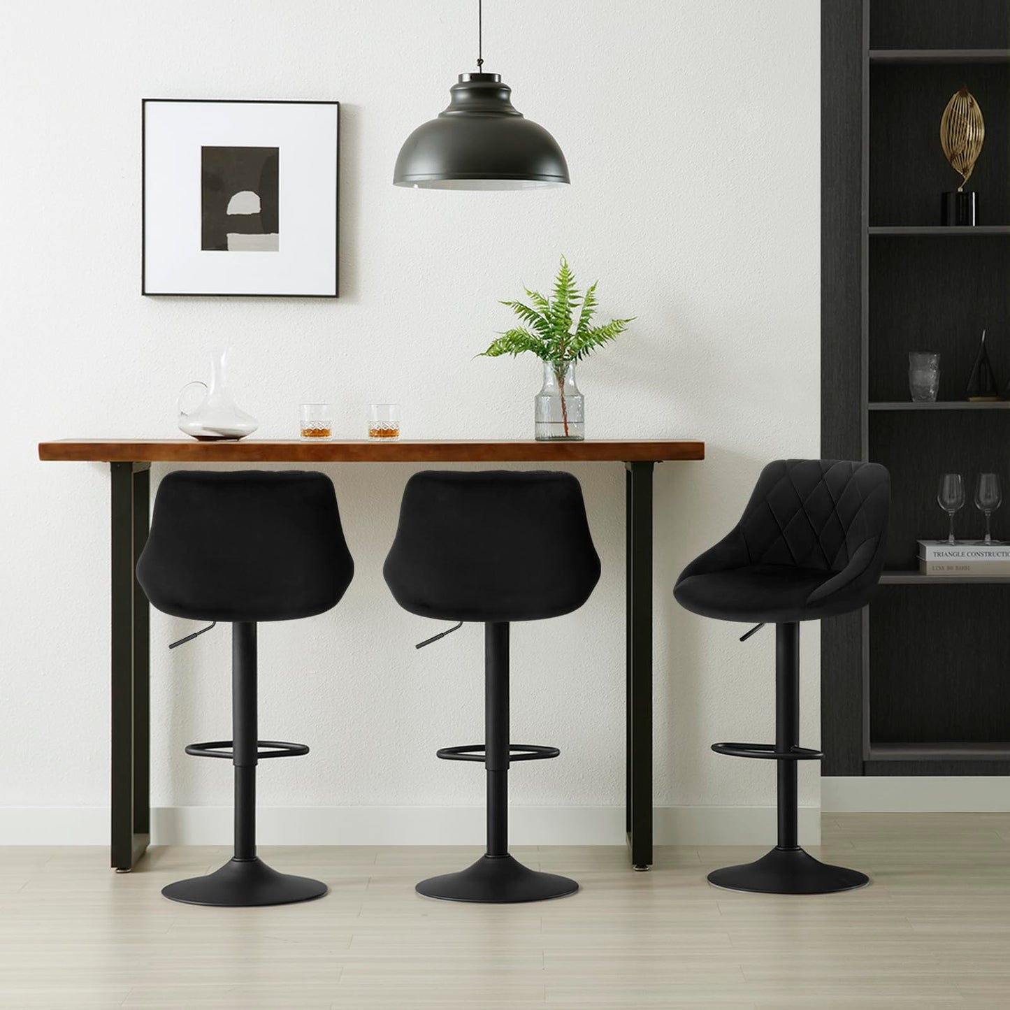 - WOLTU Bar Stools Black Bar Chairs Breakfast Dining Stools for Kitchen Island Counter Bar