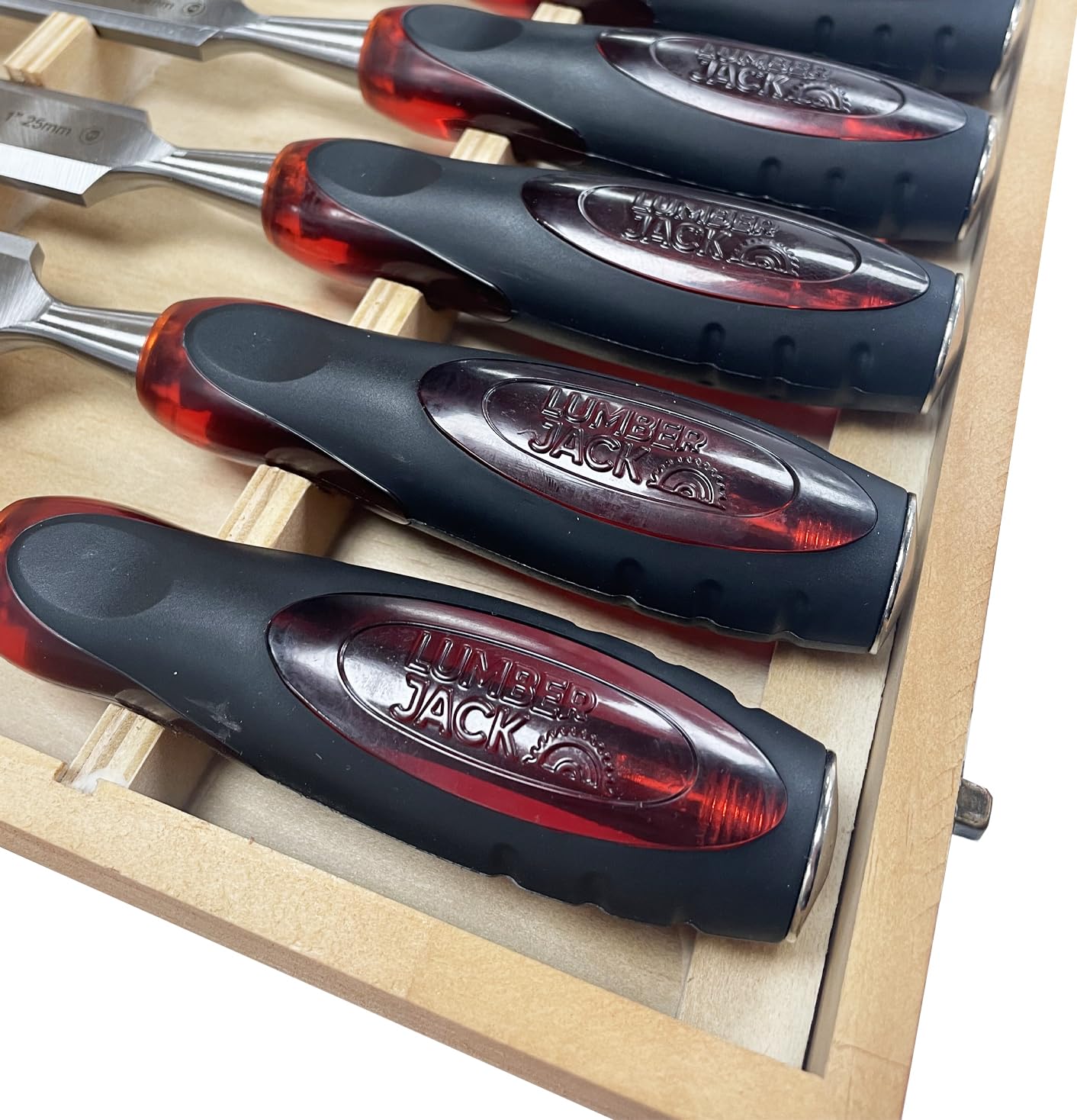 - LUMBER JACK 8 Piece Wood Chisel Set | Bevel Edge Woodworking Chisels -