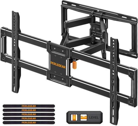 - Perlegear TV Wall Bracket | 60 kg | Tilt and Swivel TV Bracket with Dual Arms -