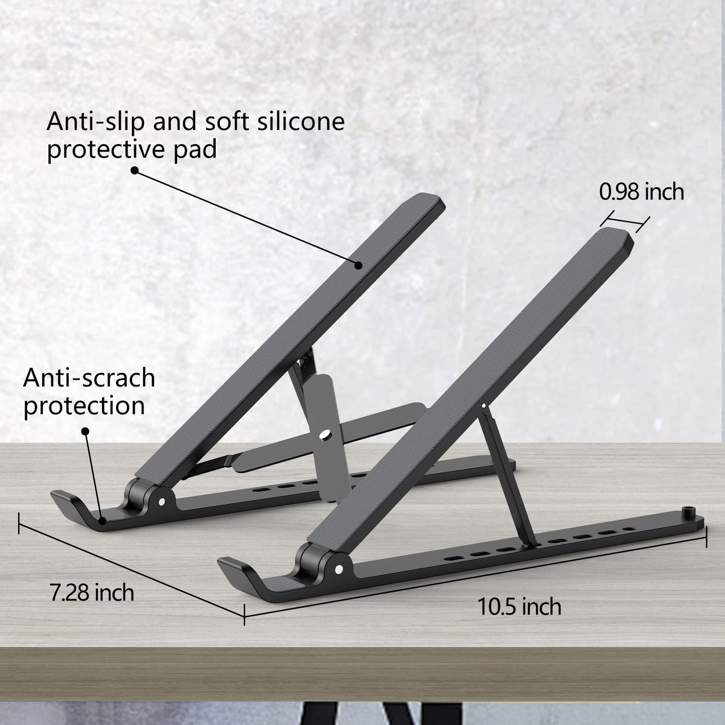 - Tonmom Laptop Stand for Desk | Adjustable Laptop Riser -
