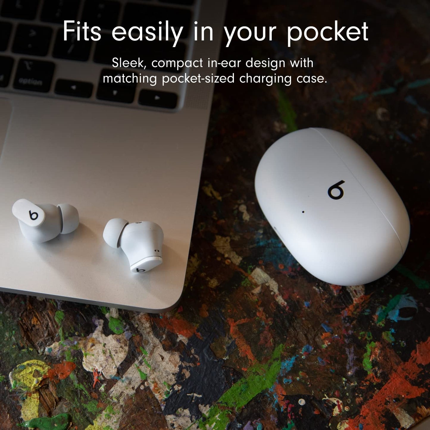 Beats Studio Buds – True Wireless Noise Cancelling Earbuds – IPX4 rating, Sweat Resistant Earphones, Compatible with Apple & Android, Class 1 Bluetooth, Built-in Microphone – White