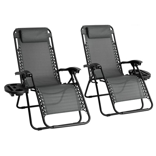 - Straame Garden | Zero Gravity Chair | Set of 2 | Heavy Duty Textoline | Outdoor & Garden Sunloungers -