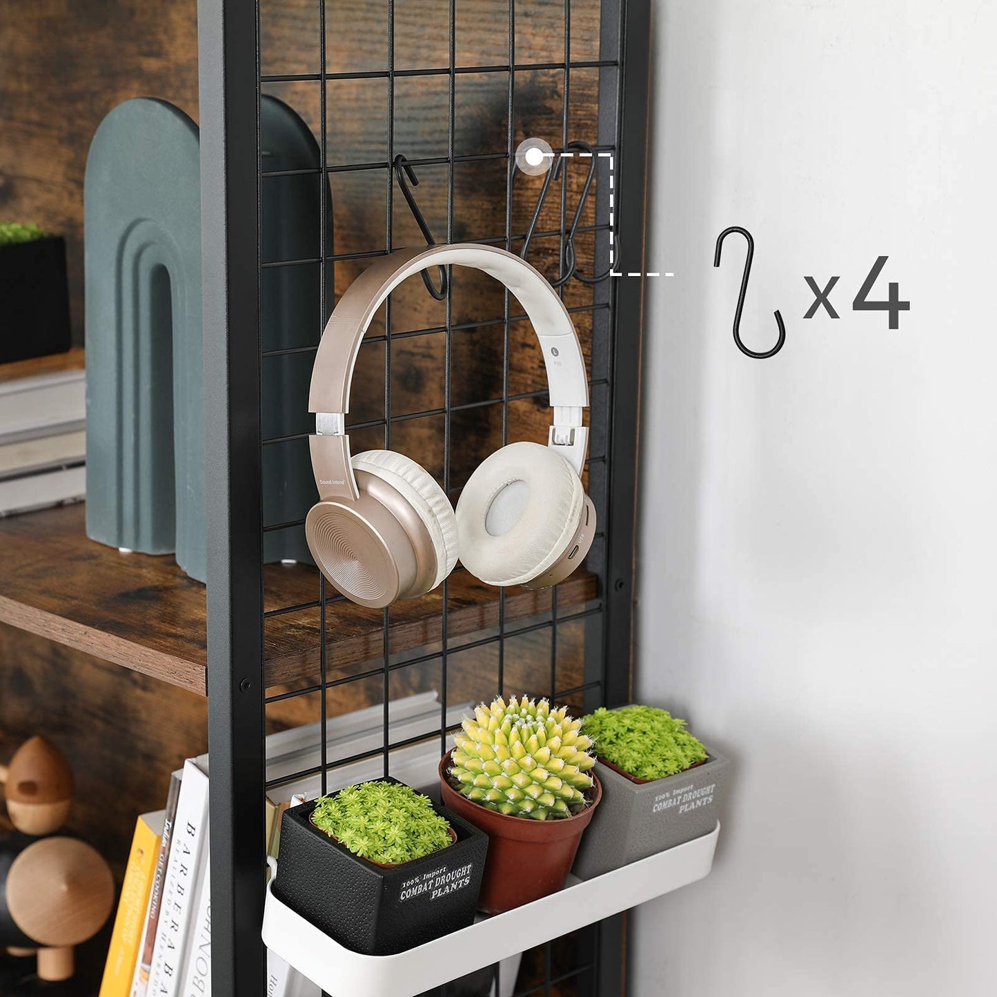 - VASAGLE Bookcase, Office Storage Shelf -