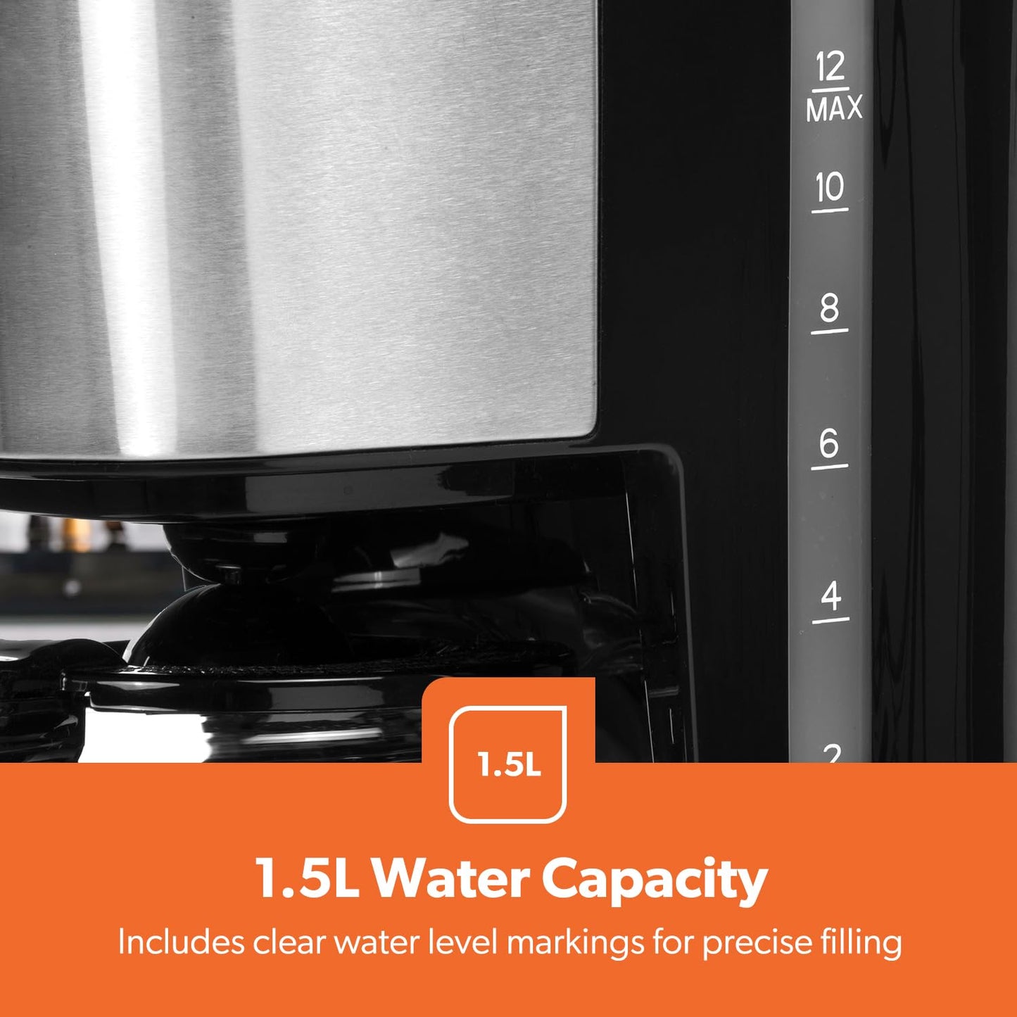 - GEEPAS 1.5L Filter Coffee Machine | 900W Programmable Drip Coffee Maker for Instant Coffee Espresso Macchiato -