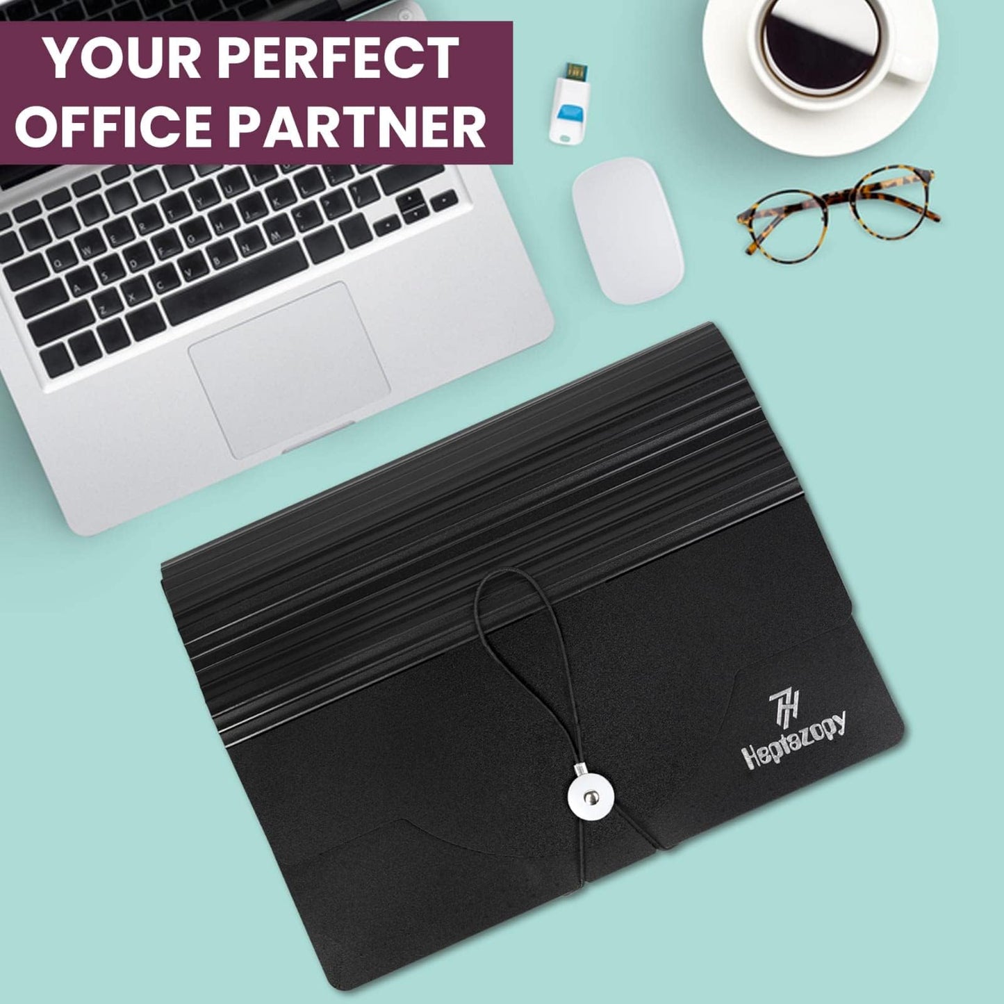- File Organiser | 26 Folders for Paperwork A4 with Clips | Unique Design | 34 x 25 x 4 cm Quality PP Document Organiser | Flap & Elastic Cord Closure Comes with Labels, Tags & Sticker Card -