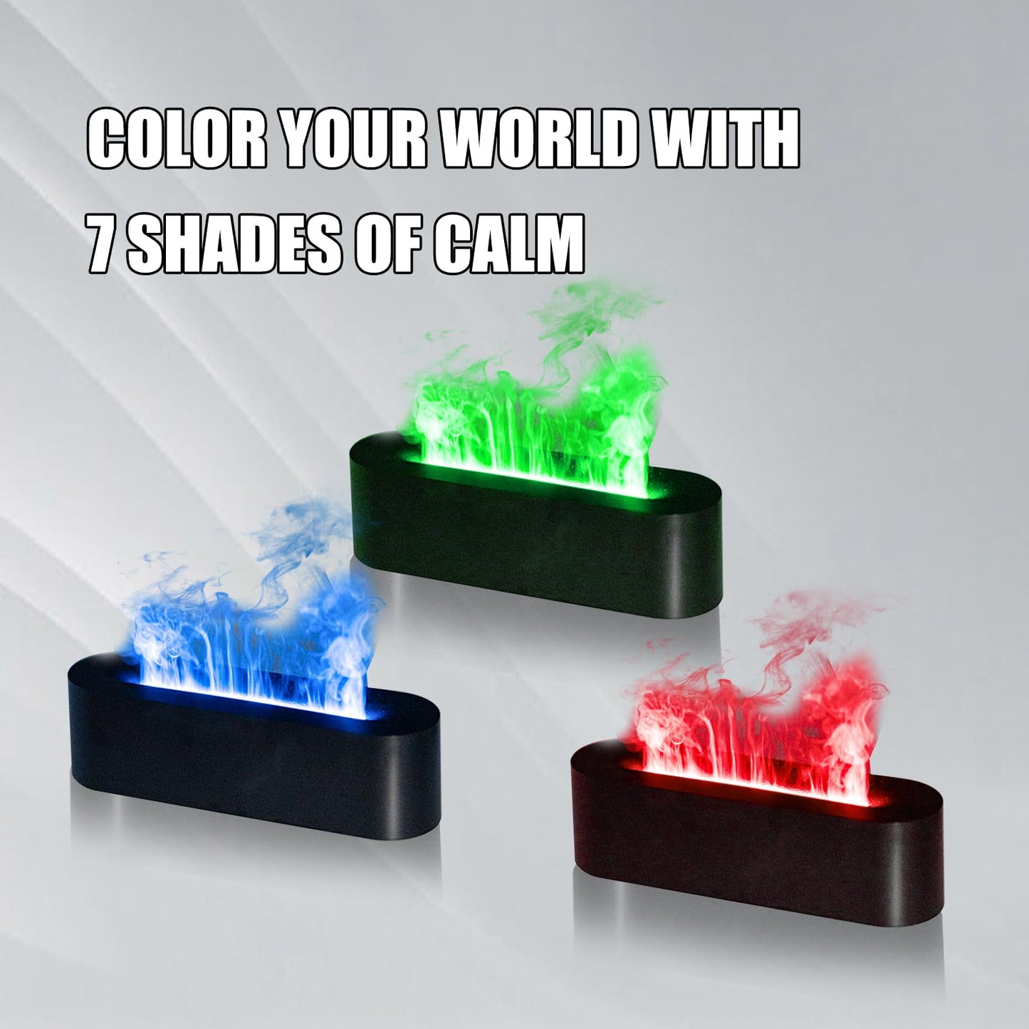 - Flame Diffuser | Upgrade 7 Colour Lights Essential Oil Diffuser | Super Quiet Aromatherapy Diffuser -