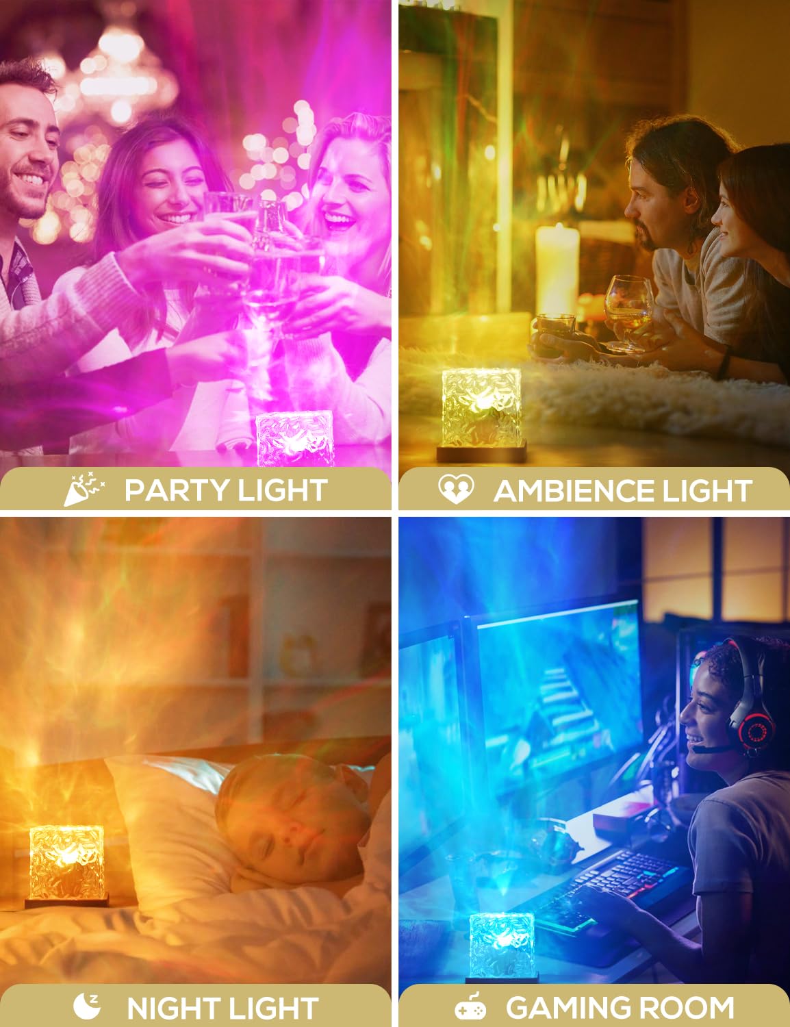 - Gobikey Galaxy Projector Night Light | Ocean Wave Sensory Lights -