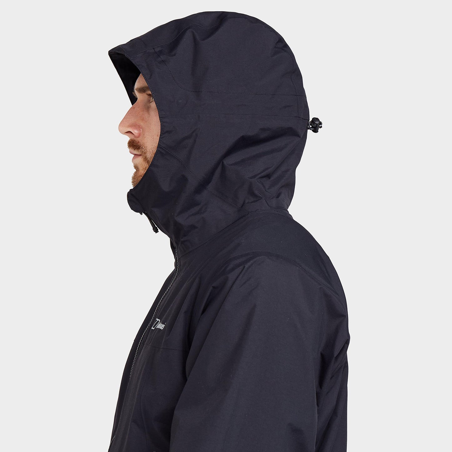 Berghaus Men's Stormcloud Prime Waterproof Jacket, Men's Rain Coat, Men's Cagoule, Outdoors, Travelling, Camping, Trekking, Hiking and Walking Clothing, Black, M