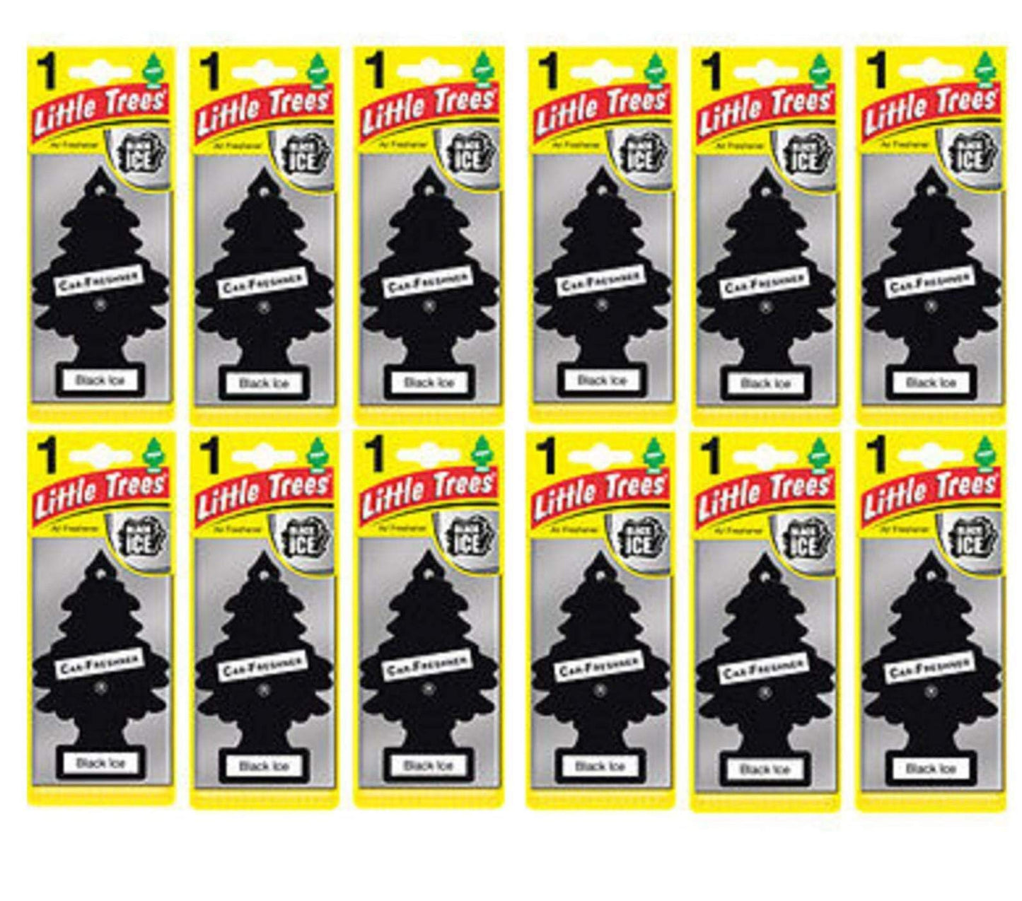 - MAGIC TREE "LITTLE TREE" BLACK ICE FRAGRANCE AIR FRESHENERS PACK OF 12 -