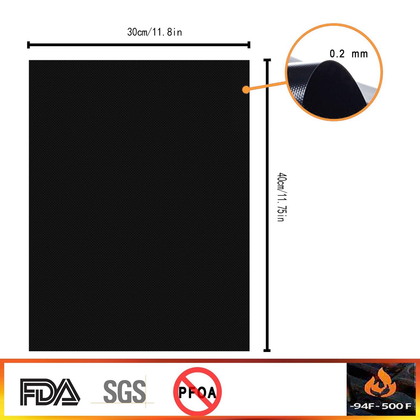 - GQC BBQ Mats | Set of 6 BBQ Grill Mats | Nonstick Reusable Barbecue Baking Mat -