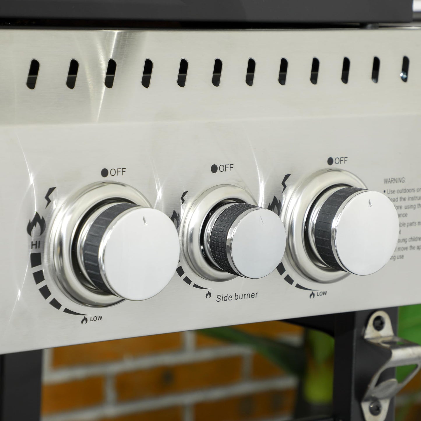 - Outsunny 4+1 Gas Burner Grill | 12.5 kW Propane Gas Barbecue -