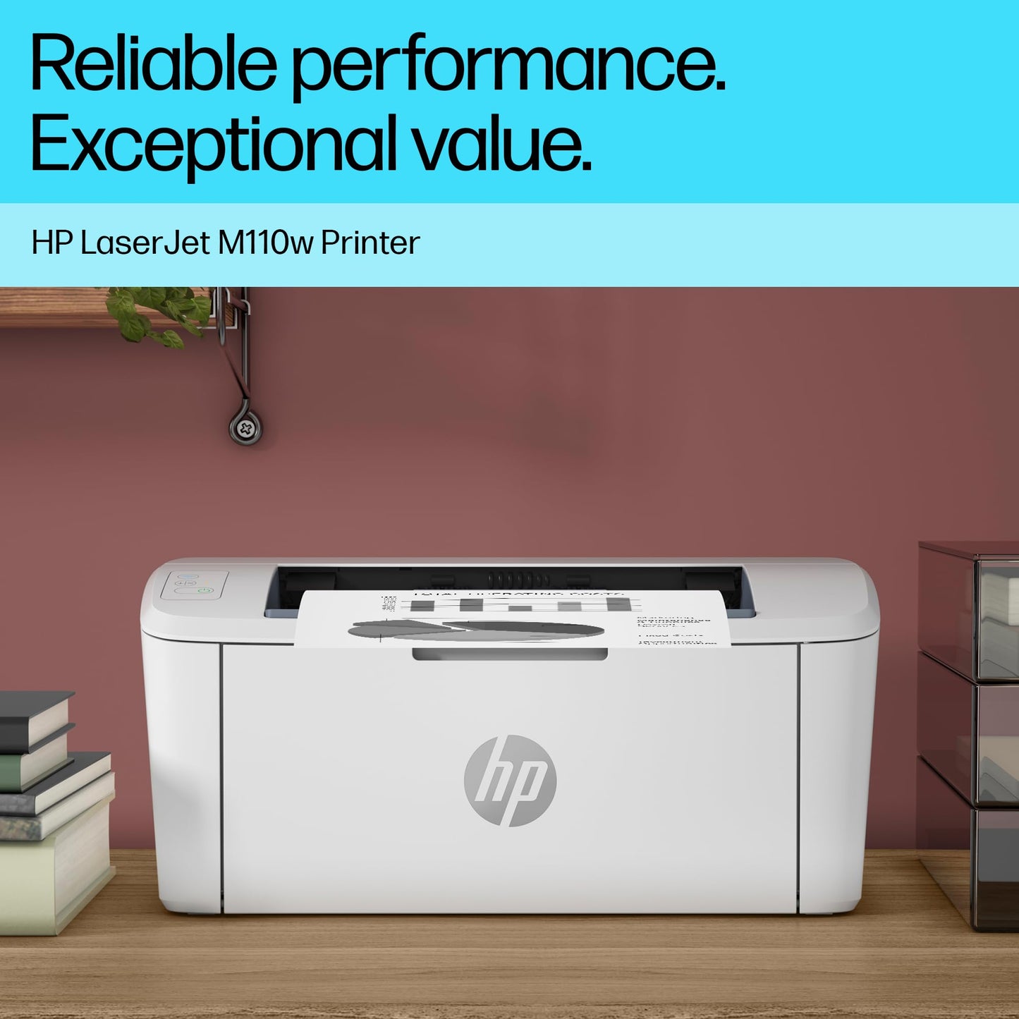 - HP LaserJet M110w Wireless Black & White Printer -