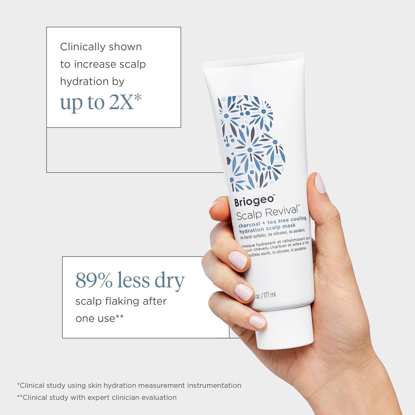 Briogeo Scalp Revival Charcoal + Tea Tree Cooling Hydration Scalp Mask | Dry Scalp Treatment and Moisturizer | Soothes a Dry, Flaky, Itchy Scalp | 177ml