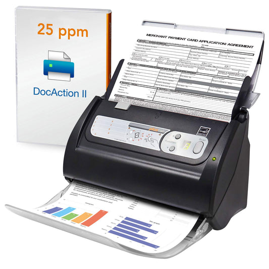 - Plustek PS186 Desktop Document Scanner | with 50-pages Auto Document Feeder -