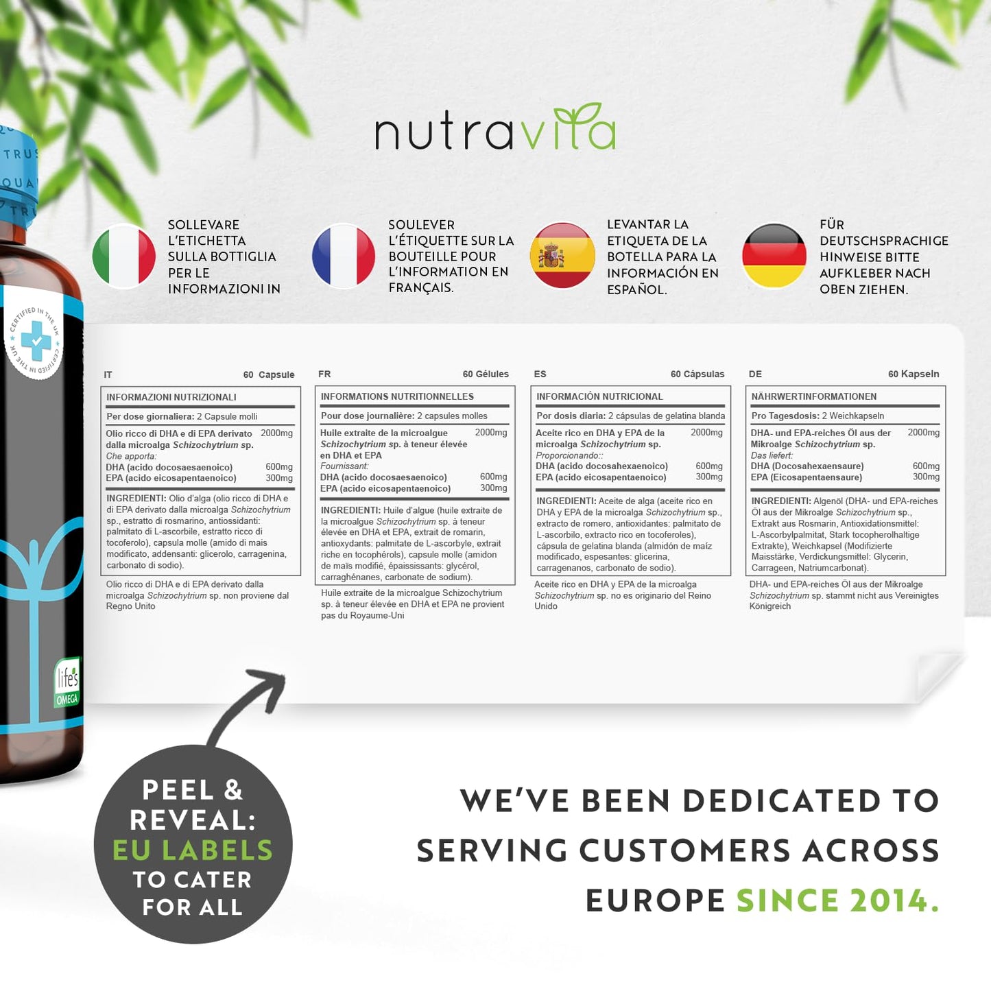 - Vegan High Strength Omega 3 2000mg Soft Gels -