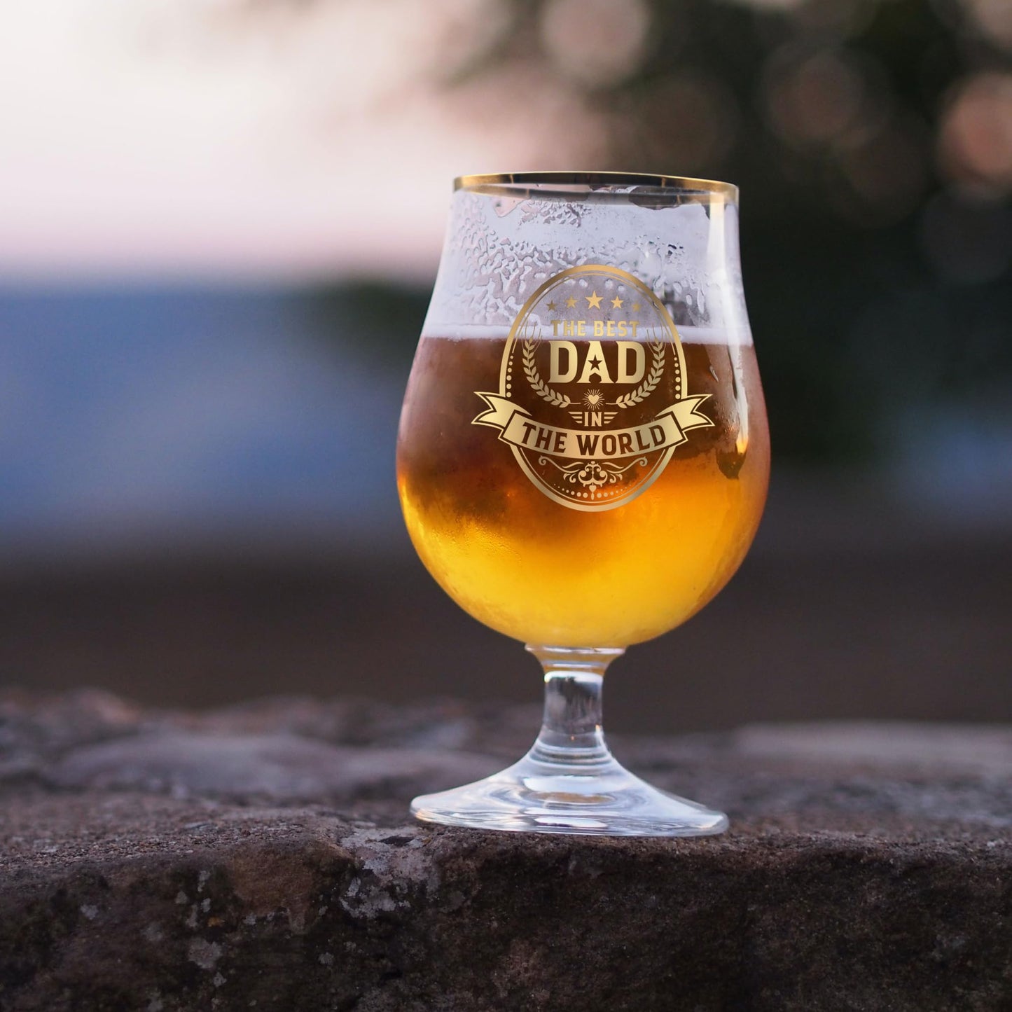 - Rusty Barrel Father's Day Gifts | Best Dad Personalised Beer Glass | (400ml) -