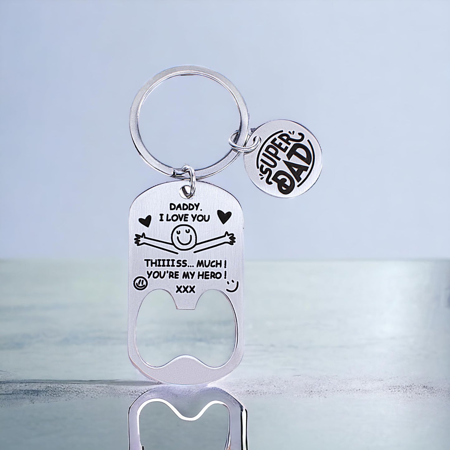 - ZARAMI Personalised keyring Daddy I Love You Keyring Father’s Day Gifts from Daughter and Son Daddy Birthday gifts Presents for Dad